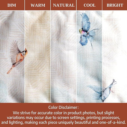 Maison d' Hermine Double Oven Mitts 100% Cotton Double Oven Glove (7"x35") | Heat Resistant BBQ Cooking Gloves with Loop Baking Grilling Kitchen Hotel Home Farmhouse Spring Summer - Flying Birds