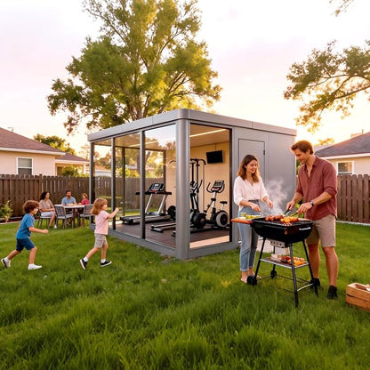 Modular Pods,ADUs/Prefab Studios Suitable for Office Work, Exercise and Dining in The Backyard T10