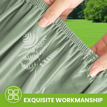 Smiry Spandex Fitted Tablecloth for 6 Foot Rectangle Tables, Washable Picnic Table Cover with Elastic, Stretch Reusable Table Cloth for Outdoor, Camping, Dining & Kitchen (Mint Leaf, 30"x72")