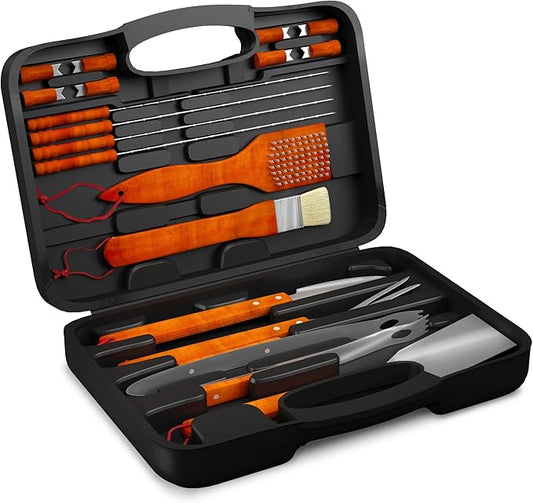 Home-Complete BBQ Grill Tools Set Collection - Barbecue Accessories with Case