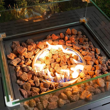 GasSaf 10 Pounds Red Lava Rocks for Fire Pit, Gas Fireplace, Gas Fire Tables, Gas Log Set, Fire Bowls, Decorative Landscaping Rocks for Indoor and Outdoor (1.2-2 Inch)