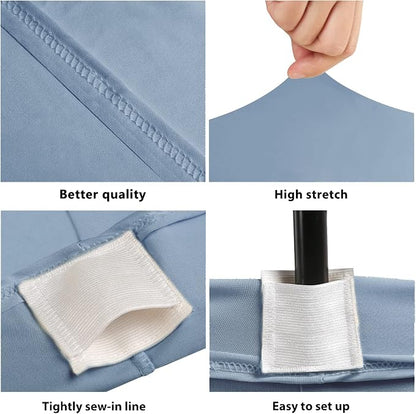 BDDC 8ft Stretch Spandex Fitted Table Cloth for 8 Foot Tables | GRS-Certified Eco-Friendly Fabric, Elastic Fit Rectangle Tablecloth, Washable, Wrinkle-Free, For Events & Parties
