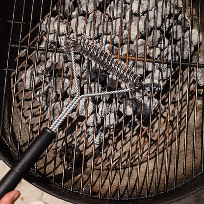 Chef Craft Select BBQ Grill Brush, 18 Inch, Stainless Steel/Black (Pack of 2)