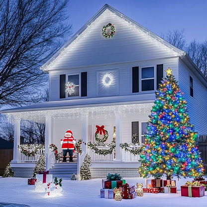 JMEXSUSS 200LED Color Changing Christmas Lights Indoor Outdoor Clear Wire | 66 Ft White to Multicolor String Lights Plug in, Twinkle Fairy Lights for Bedroom Classroom Wedding Tree Patio Xmas Decor