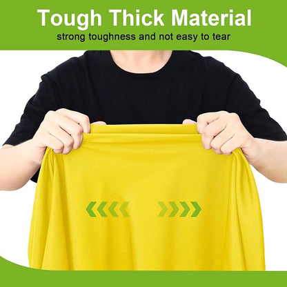 Smiry Round Spandex Tablecloth, Waterpoof Stretch Picnic Table Cover for 36"-44" Tables, Elastic Fitted Washable Tablecloths Dining, Indoor and Outdoor, Yellow