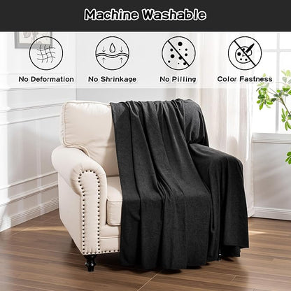 MEETSKY Chair Cover Cat Scratch Proof Recliner Chair Covers, Oversized Armchair Sofa Covers Washable Sofa Slipcover for Single Couch, Soft Small Couch Slipcover for Pets Dogs, 71" x 91", Black