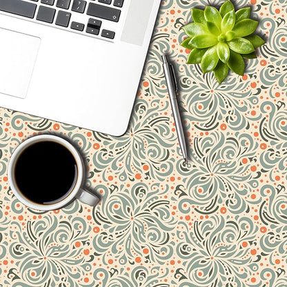 Elegant Flower Square Table Cloth Perfect for Spring Home Decor Orange Green Paisley Boho Square Table Cover for Farmhouse Decors Seasonal Tablecloths for Party Picnic Dinner Decor 60x60 Inch
