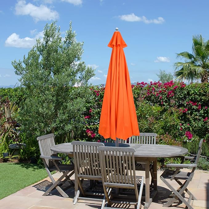 10 FT 6/8 Rib Umbrella Canopy Replacement Outdoor Market Patio Table Umbrella Strong and Thicck Canopy Cover for Backyard Garden Courtyard Swimming Pool Lawn (Canopy ONLY)