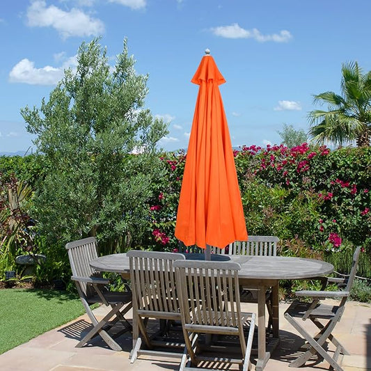 10 FT 6/8 Rib Umbrella Canopy Replacement Outdoor Market Patio Table Umbrella Strong and Thicck Canopy Cover for Backyard Garden Courtyard Swimming Pool Lawn (Canopy ONLY)