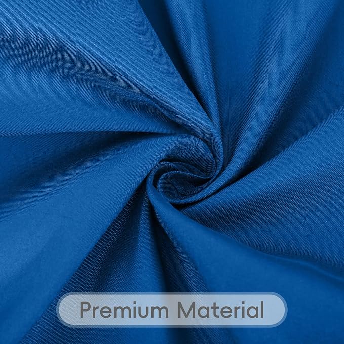 8 Pack Royal Blue Round Tablecloth 120 Inch | For 4Ft-7Ft Round Table, Wrinkle Resistant Table Cloth, Washable Polyester Fabric, For Wedding Party Banquet Buffet Camping