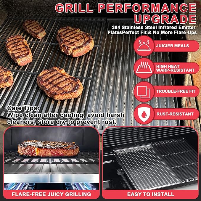 463242515 17" Emitter Plates for Charbroil TRU Infrared 3-Burner Grill G466-2400-W1 463367016 463242516 466242515 466242615 463243016 463367516 466242616 463346017 Commercial Series Replacement Parts