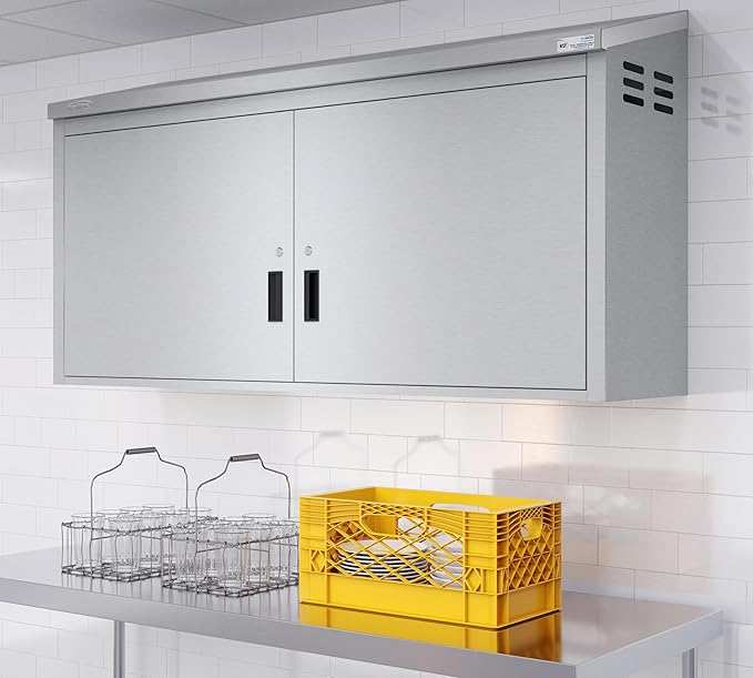 KoolMore 60 in. Stainless Steel Wall Cabinet with Hinged Doors, NSF Certified (KM-WMC-1560-S)