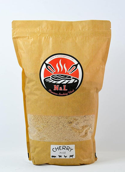 N&L BBQ Premium Smoking Wood Chips,BBQ Chips,Smoker Chips,BBQ,Grill APPLIANCES (Cherry Wood Sawdust)