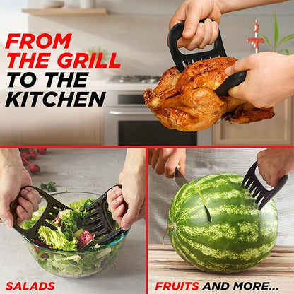 Alpha Grillers Meat Shredder Claws - Grilling Accessories Fathers Day Gift for Dad - BBQ Bear Claws Puller for Shredding Pulled Pork Chicken Smoker Grilling Gifts for Men Him Husband Boyfriend