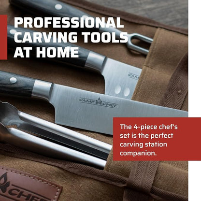Camp Chef Deluxe 4 Piece Carving Knife Set, Multi