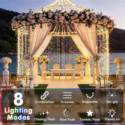 Hezbjiti Christmas String Lights Outdoor, 1000 LED 394ft 8 Lighting Modes Christmas Fairy Lights with Remote and Timer for Home, Birthday, Wedding, Party, Tree Decorations (1000 LED, Multicolor)