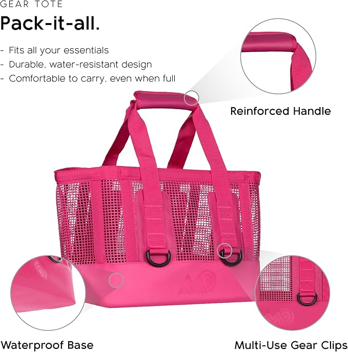 MISSION Boat Gear CASSI Heavy-Duty Outdoor Tote and Waterproof Marine-Grade Mesh Boat Bags
