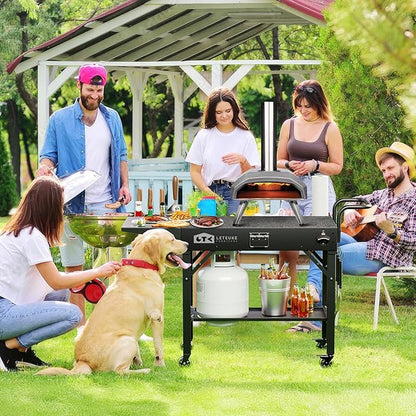 Grill Cart for Blackstone Griddle, Portable Outdoor Grill Table | Foldable Cart Table with Wheels for Ninja, Griddle Stand Fit 17 Inch Or 22 Inch, BBQ Prep Tables with Seasoning Tray