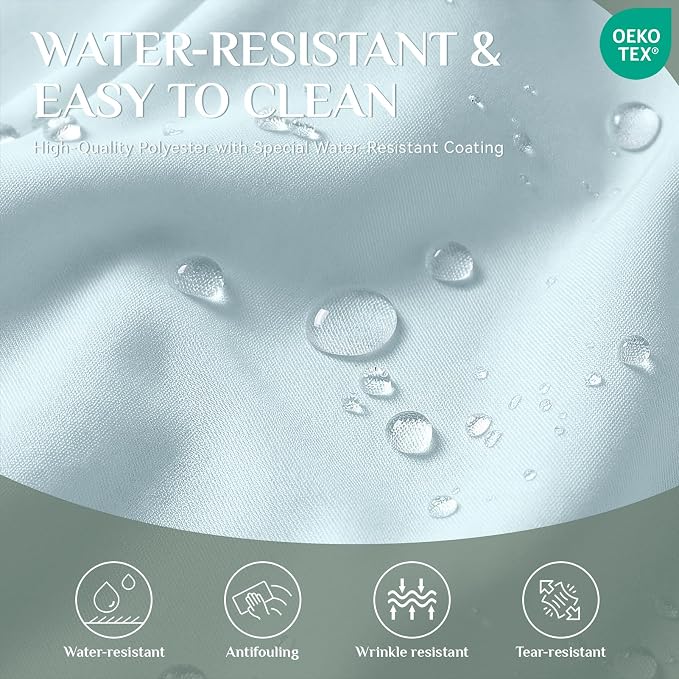 Softalker Rectangle Tablecloth, Waterproof Table Cloths Wrinkle Free Fabric Washable Polyester Table Cover for Dining Tables Party Outdoor Camping Parties Buffet - 60 x 102 inch, Baby Blue
