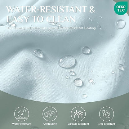 Softalker Rectangle Tablecloth, Waterproof Table Cloths Wrinkle Free Fabric Washable Polyester Table Cover for Dining Tables Party Outdoor Camping Parties Buffet - 60 x 102 inch, Baby Blue