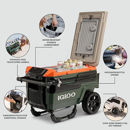 Igloo Trailmate Journey 70Qt Wheeled Cooler | Insulated Hard Shell Ice Chest