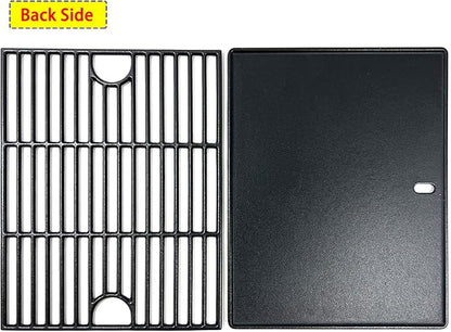 DC133 Cast Iron Cooking Grate and Griddle Replacement for Nexgrill 720-0830H, 720-0783E, 720-0888N, 720-0888, 720-0697, For Charbroil 463241113, 463449914, Kenmore 720-0670A, 41516106210
