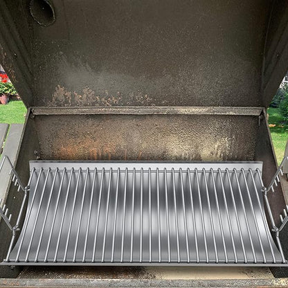 Stainless Steel 27 Inch Charcoal Ash Pan Replacement Parts Chargriller 1224 1324 2121 2222 2727 2828,Charbroil 17302056 Charcoal Grill, BBQ Accessories Ash Tray with 2PCS Fire Grate Hanger