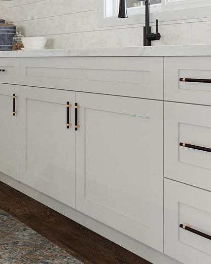 Design House Brookings Kitchen Bridge Cabinet, Soft-Close Doors, Shaker Style, Solid Wood Face & Door Frame, Finished Interior, Easy-To-Assemble, White, 30.0 in. W x 12.0 in. H x 12.0 in. D, 561621