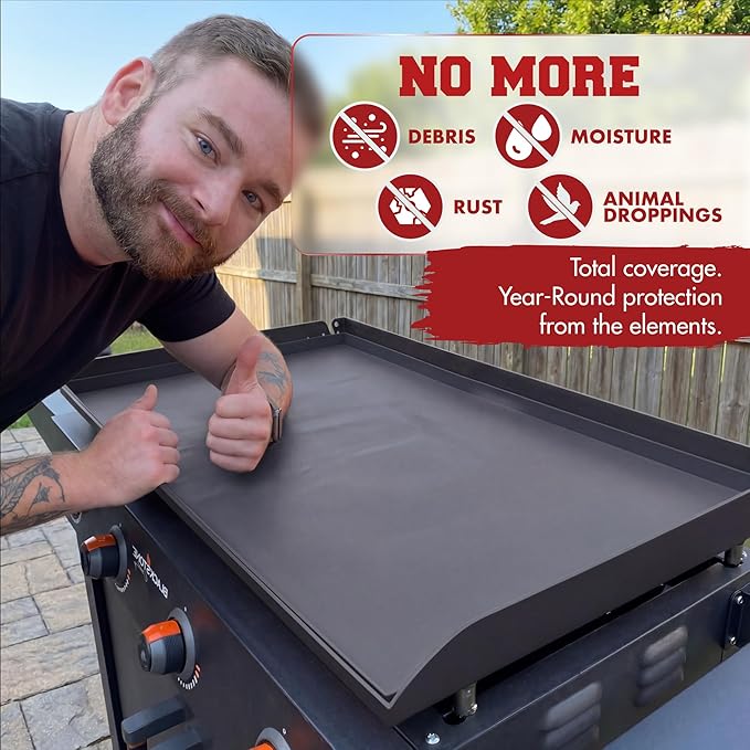 Kitchen perfection 22" Premium Silicone Griddle Cover Mat for Blackstone Griddle 22 Inch - Hermetic Protection from Rust & Debris All Year, Fits All Blackstone 22 Inch Models - Food Grade Silicone