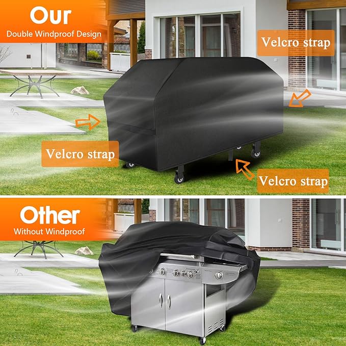 Griddle Cover 600D Heavy Duty for 28 inch Double Shelf Griddle with Hood, 28 inch Blackstone Griddle Cover Blackstone Cover Accessories BBQ Gas Grill Cover Waterproof Windproof