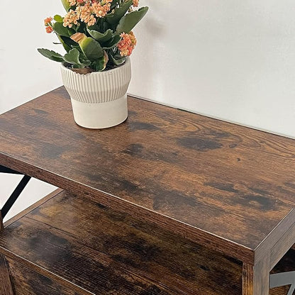 Befrases Farmhouse Storage Cabinet with Drawers and Shelves, Kitchen Pantry Storage Cabinet, Floor Hutch Cupboard for Dining Living Room Home Office, Rustic Brown