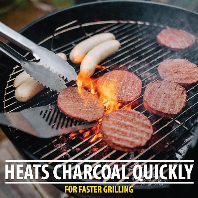 FOGO Premium Hardwood Natural Medium Sized Lump Charcoal 17.6 Pound Bag, Fogostarters Natural Fire Starters and Blazaball Bundle