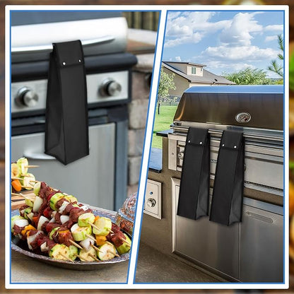 Amylove 2 Sizes Grill Utensil Storage BBQ Tool Bag 24.5" x 9.5" x 8" Large Capacity Grill Accessory Storage Waterproof Grilling Utensil Holder Outdoor BBQ Picnic Cooking Tools for Camp Barbecue