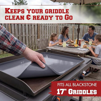 Kitchen perfection 17" Premium Silicone Griddle Cover Mat for Blackstone Griddle 17 Inch - Hermetic Protection from Rust & Debris All Year, Fits All Blackstone 17 Inch Models - Food Grade Silicone