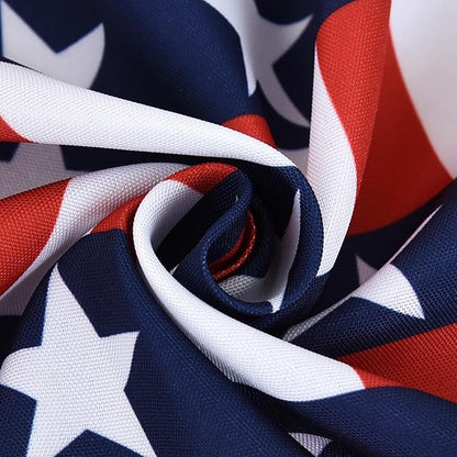 Waterproof Patriotic Tablecloth Fabric - Oblong 52x70 Inch Independence Day Buffalo Tartan Table Cloth for Indoor/Outdoor Use - Washable Tabletop Cover for Dinner, BBQs, and Parties