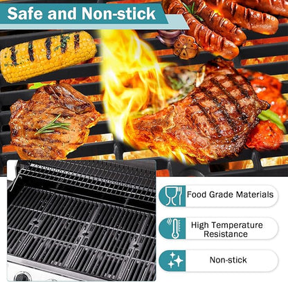 Criditpid Grill Grates for Charbroil Performance 6 Burner 463245917, 463274419 Replacement Parts, 18 Inch Cooking Grate Grids for Char-Broil 463240420, 463347017, 463377319, 463275517, G470-0002-W1