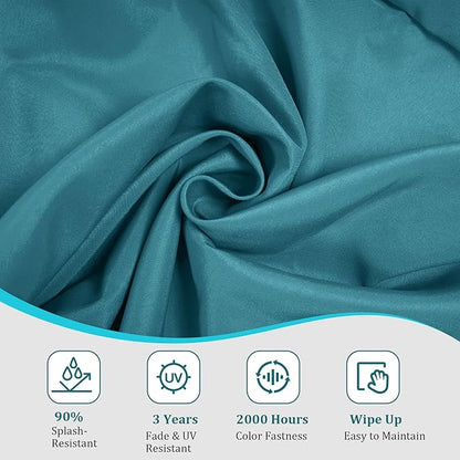 Chaise Lounge Cushions Outdoor Set of 2 Lounge Chair Cushion 80" L x 26" W with Headrest Straps 3'' Thick Waterproof Patio Chaise Cushions Pool Lounger Chair Cushion(Turquoise)