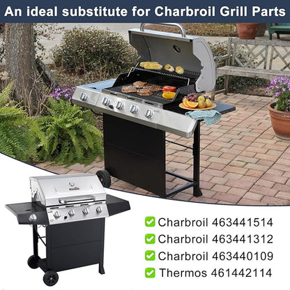 Criditpid Grill Replacement Parts for Charbroil 461442114 463441312 463441514. Stainless Steel BBQ Heat Shields, Burner Tubes and Crossover Tubes for Char-Broil 463440109 Gas Grill.