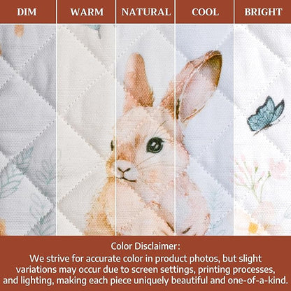 Maison d'Hermine Oven Gloves 100% Cotton Oven Mitt 7" x 13" with Loop Heat Resistant BBQ Cooking Gloves Baking Grilling Kitchen Hotel Home Farmhouse Spring Summer (Pack of 1, Easter Dew)
