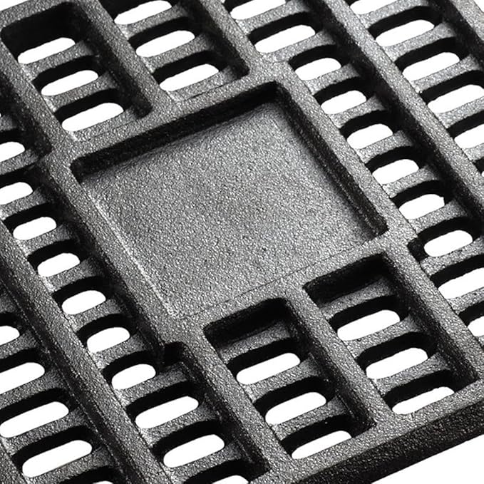 camping moon Fire Pits Bonfire Cast Iron Coal Bed Fireplace Grate (17.5x17.5cm T-175-JP)