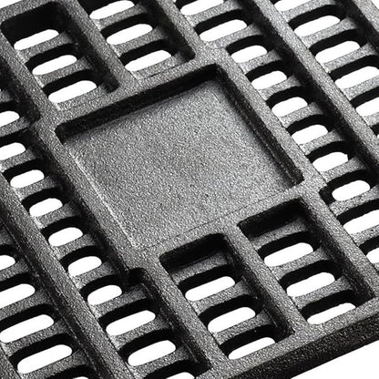 camping moon Fire Pits Bonfire Cast Iron Coal Bed Fireplace Grate (17.5x17.5cm T-175-JP)