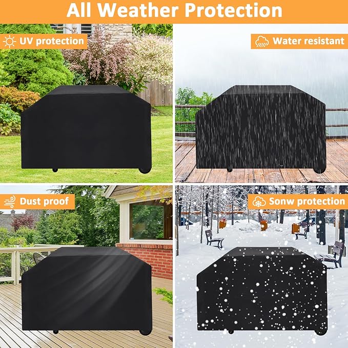 Grill Cover for Traeger Ironwood XL Electric Wood Pellet Grill Replacement BAC647 Cover, Waterproof Full-Length Cover for Traeger Smoker Grill TFB93RLG Pellet Models, 600D Outdoor Pellet BBQ Cover