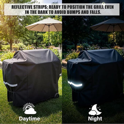 Grill Cover for Pit Boss Navigator 1600M Pellet Grill - 600D Heavy Duty Cover Compatible with PitBoss Competition Series 1600 PB1600CS,Titan Wood Pellet Grill,Pro Series 1600 Elite Grill