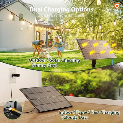 addlon 198(192+6) FT Solar String Lights Outdoor Waterproof with Remote, 96+8 LED Shatterproof Bulbs, Dimmable & Timable, Solar Lights Outdoor, Patio Lights for Garden,Backyard,Party,Camping Decor