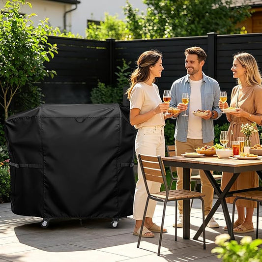 Charcoal Grills Cover for Z Grills 700D6 Pellet Grill, Waterproof Outdoor Grill Cover BBQ Grill Cover Barbeque Grill Cover (Cover Only) - 48" L×22" W×48" H, Black