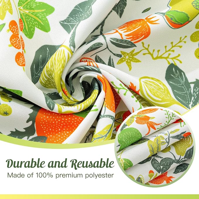 UMINEUX 60" Outdoor Round Tablecloth with Umbrella Hole and Zipper | Waterproof Round Patio Table Cover for Picnic/BBQ/Garden, Pomegranate Blossom