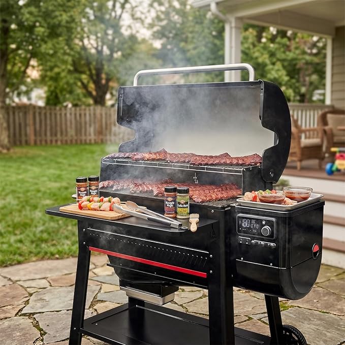 Stanbroil Folding Front Shelf for Weber Searwood 600 XL Pellet Grill, Grill Accessories to Add Work Space, Storage and Food Prep, 34.8" L X 12" W