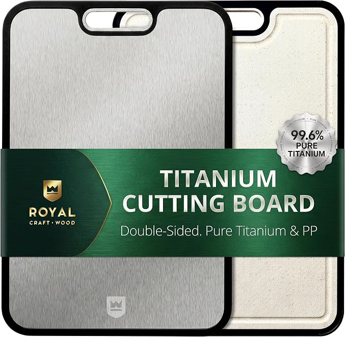 ROYAL CRAFT WOOD Cutting Board with Juice Groove - Kitchen Chopping Board for Meat Cheese and Vegetables, Heavy Duty Serving Tray