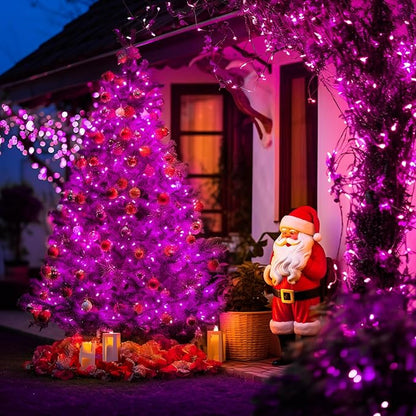 JMEXSUSS 250 LED Orange to Purple Christmas String Lights Indoor Outdoor Waterproof for Garden Patio Party Halloween Christmas Decorations