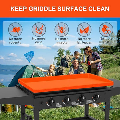 Silicone Griddle Mat Cover for Blackstone Grill 36 Inch, Upgraded Full-Edge Design Protective Cover, Heavy Duty BBQ Mats for Outdoor Grill, Blackstone Griddle Accessories